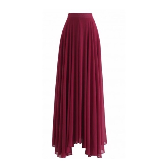 CHICWISH Timeless favorite chiffon maxi skirt - Picture 2 of 4